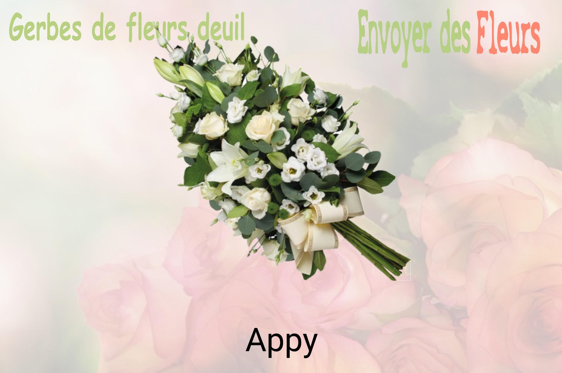Gerbe de fleurs de deuil livrée à Appy